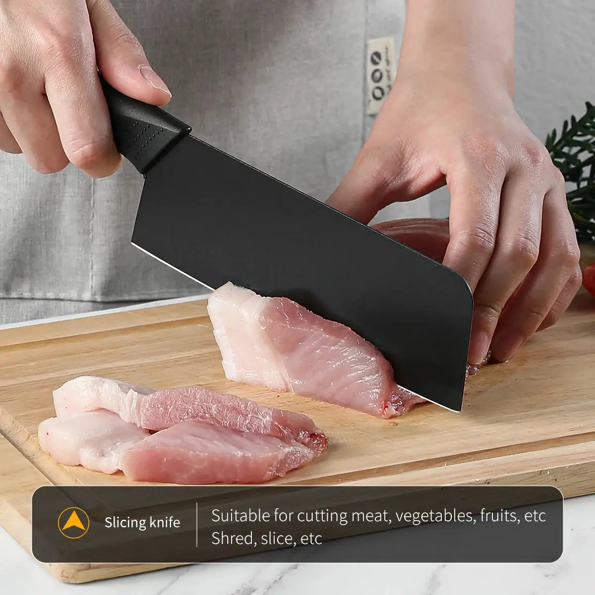 CulinaryCraft 3 And 5 Piece Kitchen Knife Set With High Grade Black Steel Blades And Durable Plastic Handles Gift Ready