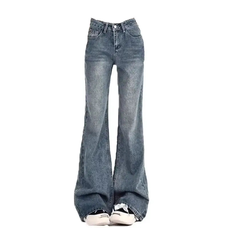High Waist Flare Jeans Ladies Vintage Inspired Autumn Y2K Bell Bottoms