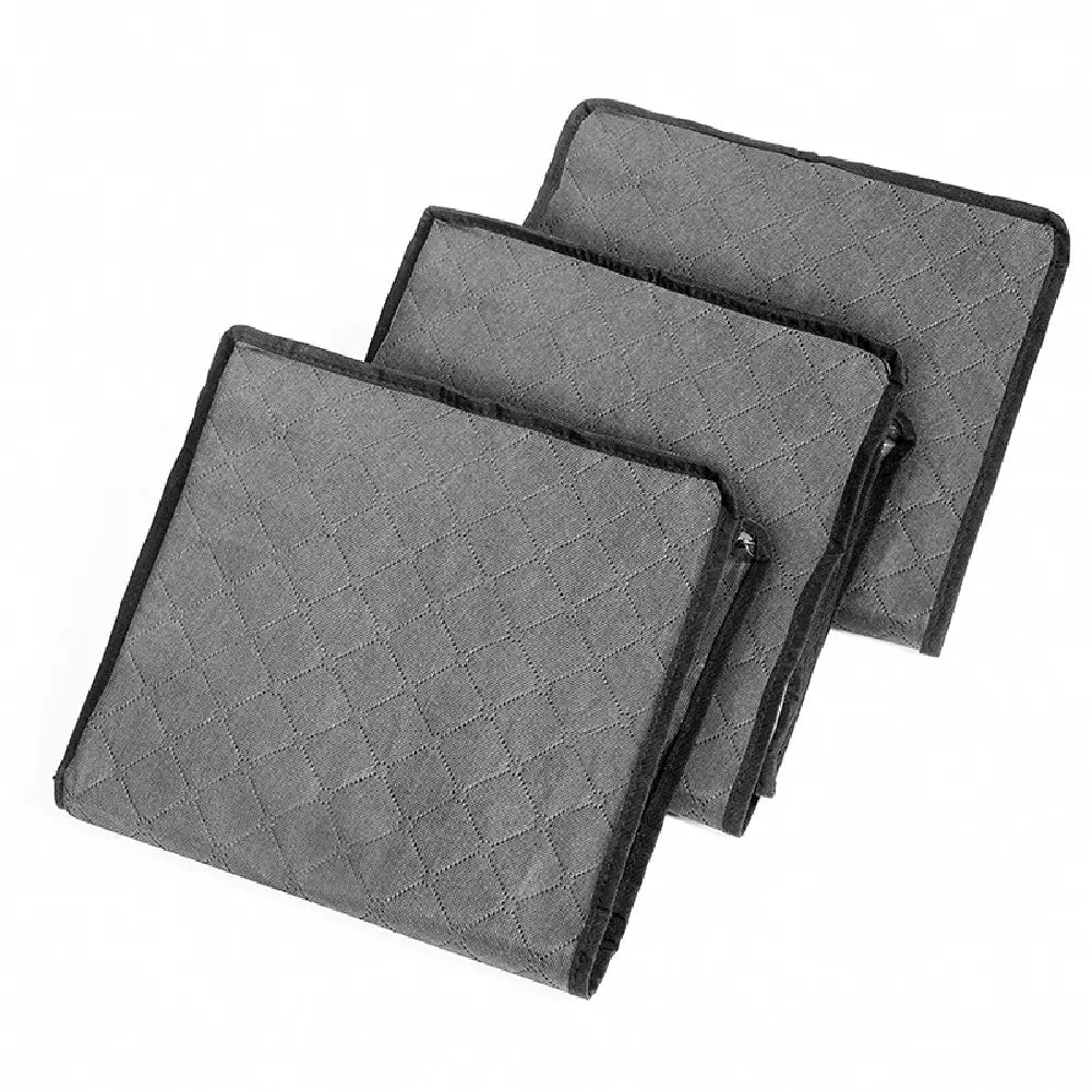 Large Capacity Foldable Non Woven Clothes Storage Bag With Lids Zipper Wardrobe Organizer For Quilts And Blankets