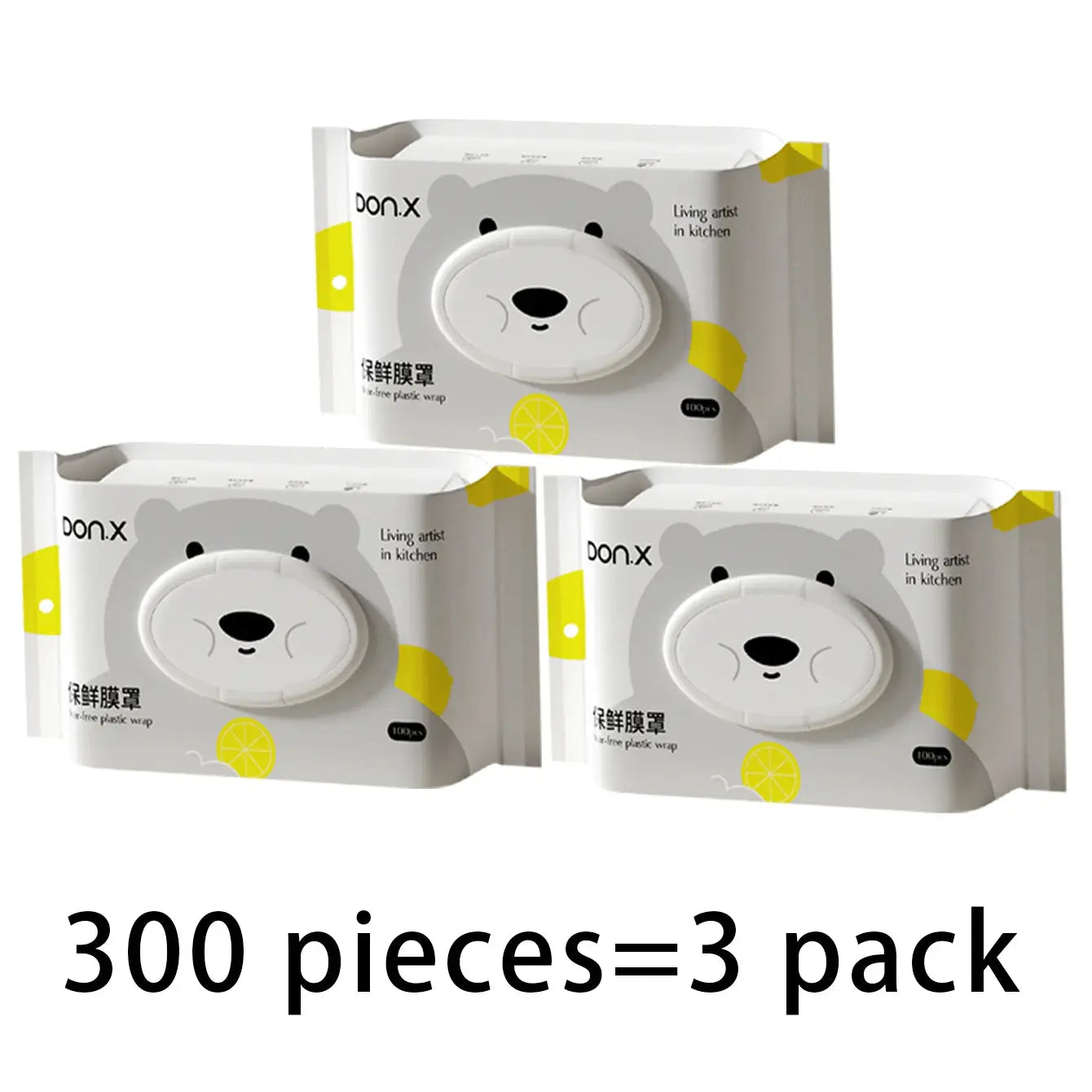 100 Pack Disposable Food Grade Plastic Wrap Covers For Home Kitchen Refrigerator Leftovers Hangable And Pull Out Style
