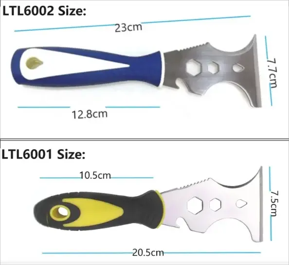 15 in 1 Multi Use Putty Knife Stainless Steel Paint Scraper and Wallpaper Removal Tool for Home DIY
