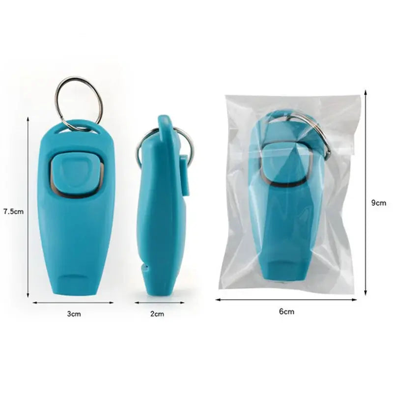 2-In-1 Dog Clicker And Training Whistle With Key Ring For Puppy Training And Barking Control