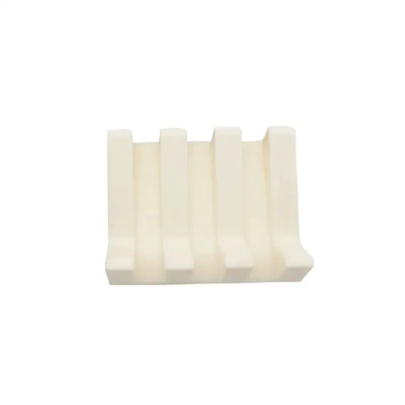 Simples Market silicone soap dish rack, white tilt-drain holder for soap and sponge storage
