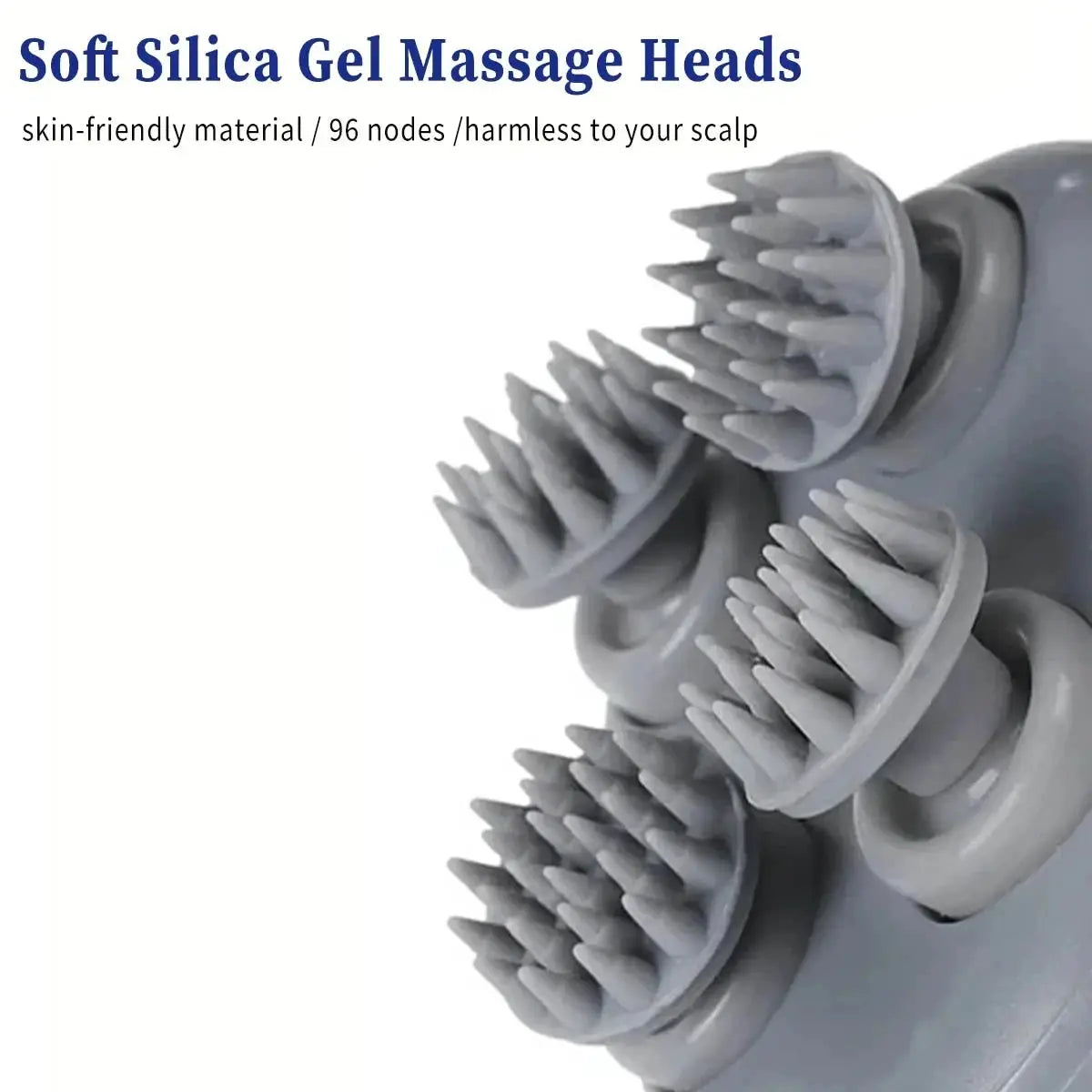 Simples Market 2-in-1 Electric Scalp Cleaner & Pet Massager with soft silica gel massage heads
