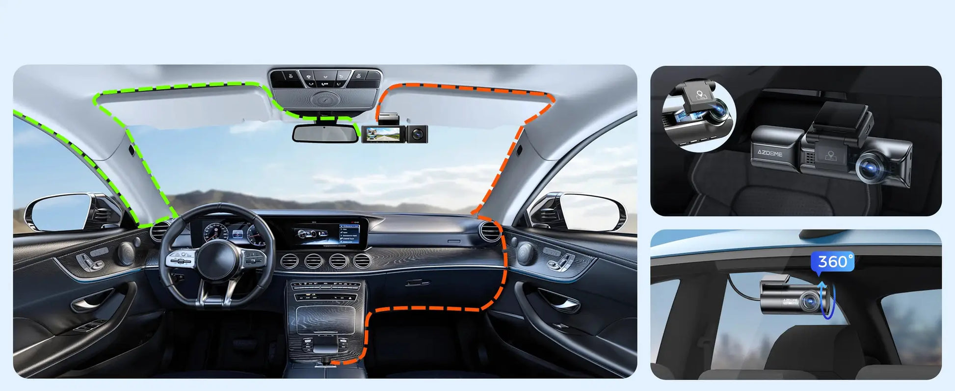 AZDOME M550 Pro dash cam by Simples Market; 4K front camera with GPS, Wi‑Fi and 6 IR night vision