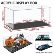 1 to 14 Scale Transparent Acrylic Display Box for Toy Cars and Small Collectibles 37x19x12 cm Inner Ring Size