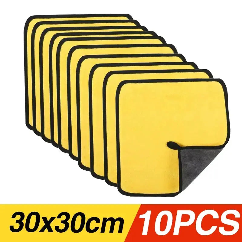 Simples Market yellow microfiber car wash towels, 10 pieces, 30x30cm