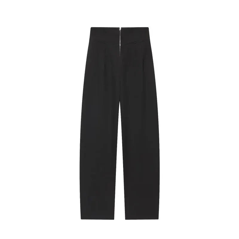 ETJ 2025 women's black slim-fit suit trousers, part of a matching jacket set