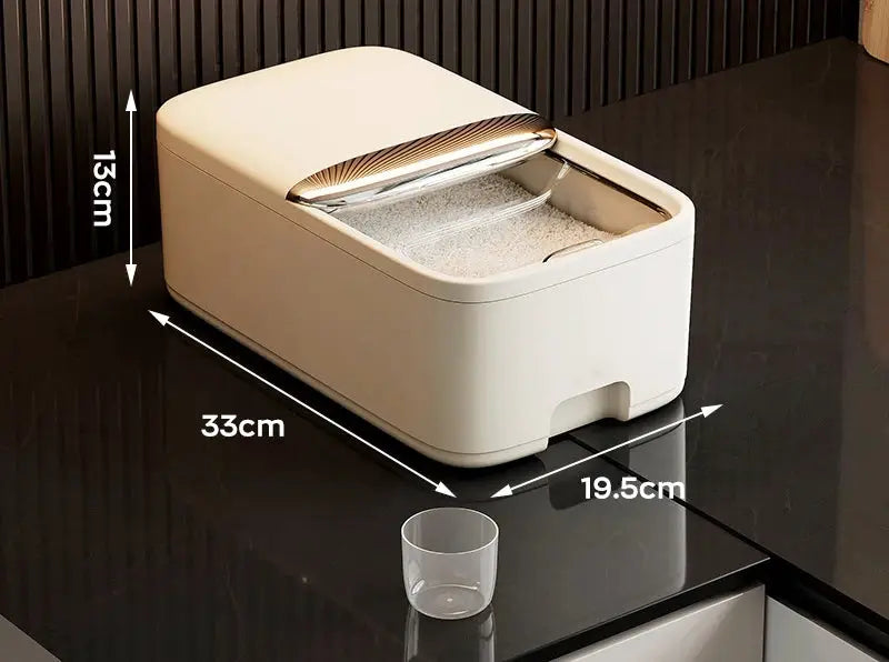 10kg Rice Storage Box With Lid Insect Proof Moisture Proof Sealed Jar Kitchen Container For Dry Grain