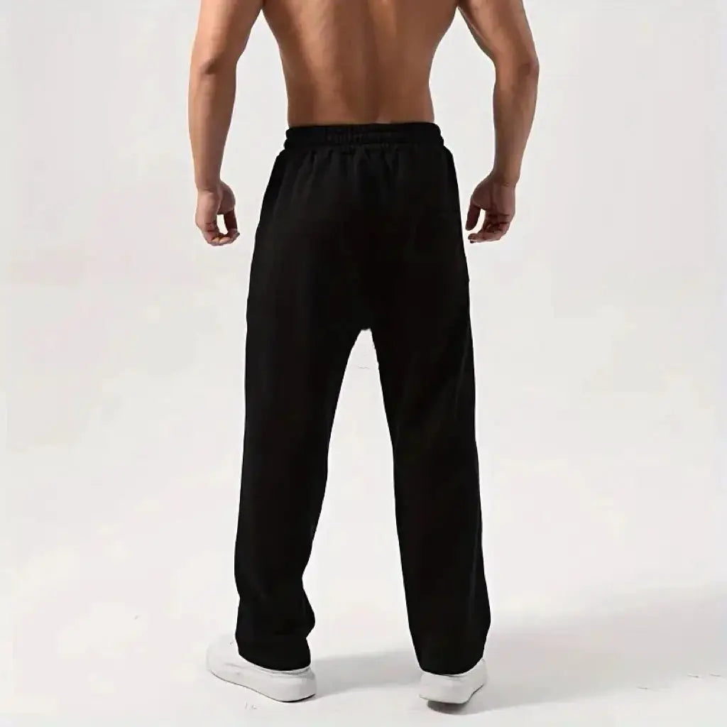 Simples Market men's black straight-leg sweatpants with large pockets