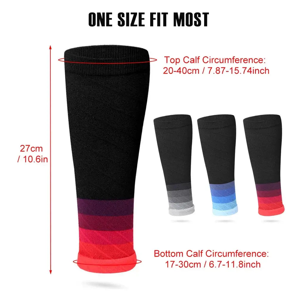Compression Calf Sleeves For Men And Women 20 To 30 MmHg Footless Shin Splint Relief For Running Cycling