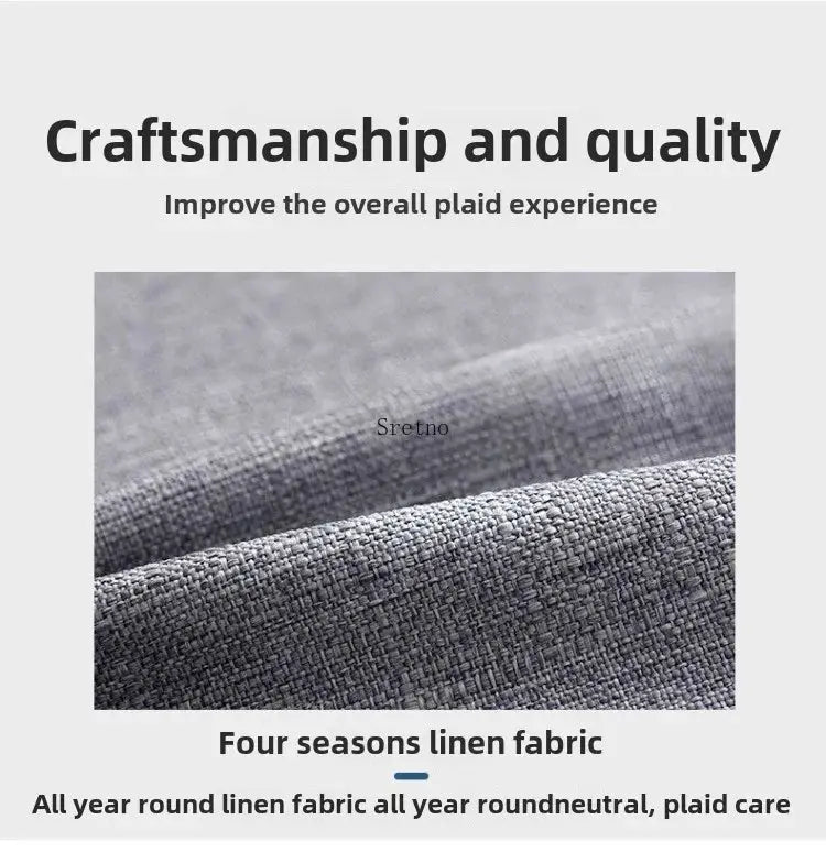 Natural latex cushion with gray linen fabric for classroom and office seating.