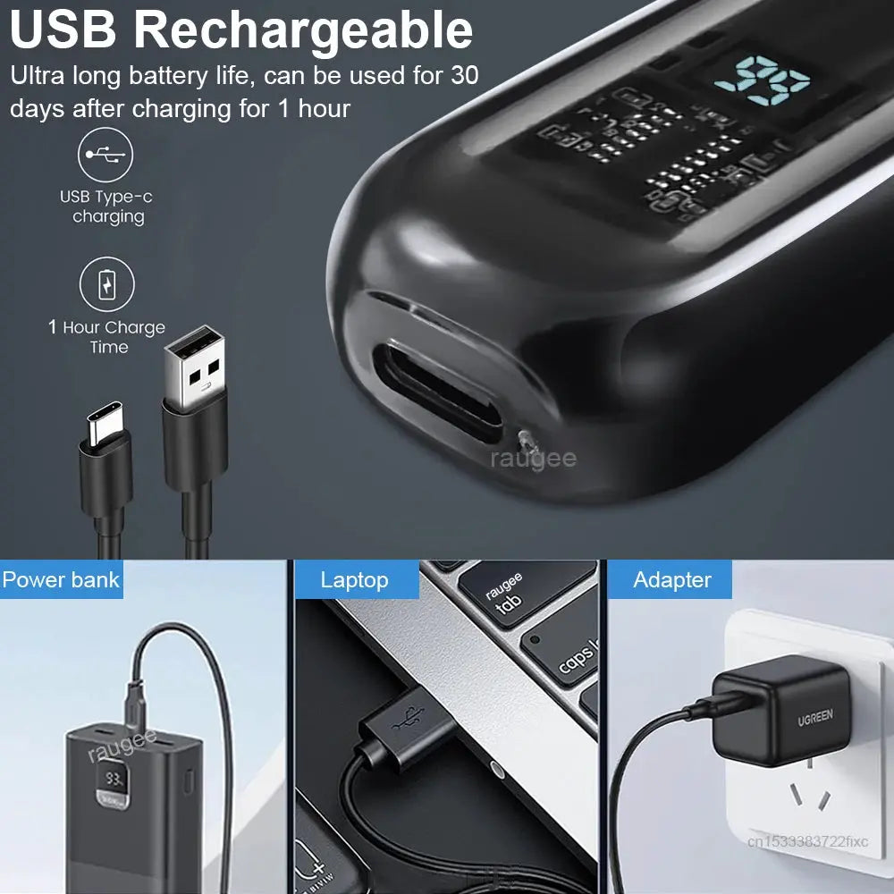Rechargeable Electric Nose Hair Trimmer For Men Portable Pocket Clip
