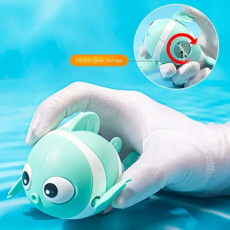 Baby Bath Toys Cute Floating Wind Up Fish Cartoon Animals Water Game Classic Clockwork Toys For Toddlers