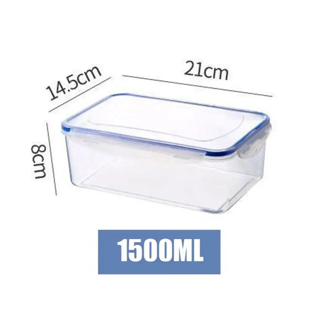 FreshLock Rectangular Refrigerator Storage Box With Lid Sealed Transparent Stackable Food Containers