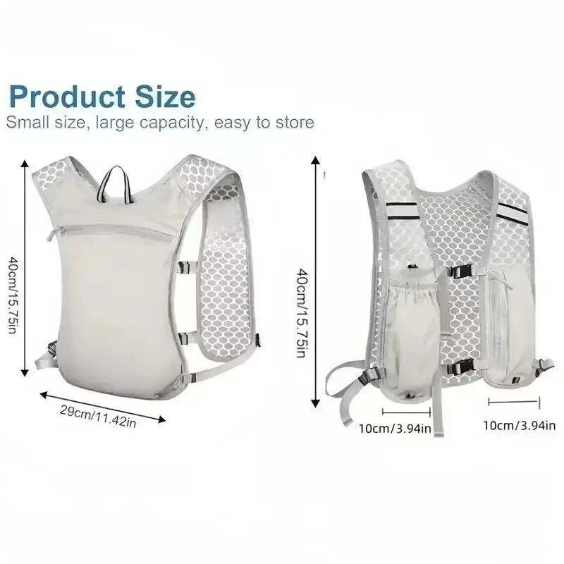 Running Hydration Vest for Women and Men Water Resistant Breathable Backpack for Runs Hiking Cycling Trails Marathons