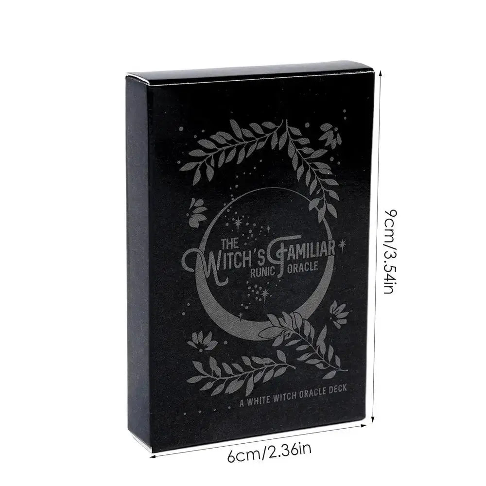 Witchs Familiar Runic Oracle 24 Card Indie Tarot Deck Norse Runes Animal Oracle Viking Rune Cards