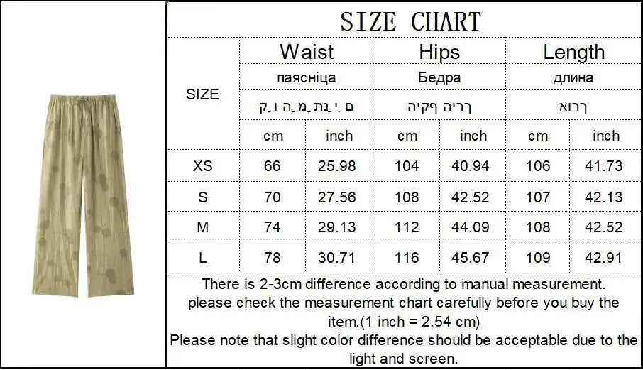 TFMLN Womens Two Piece Jacquard Shirt High Waist Trousers Wide Leg Set
