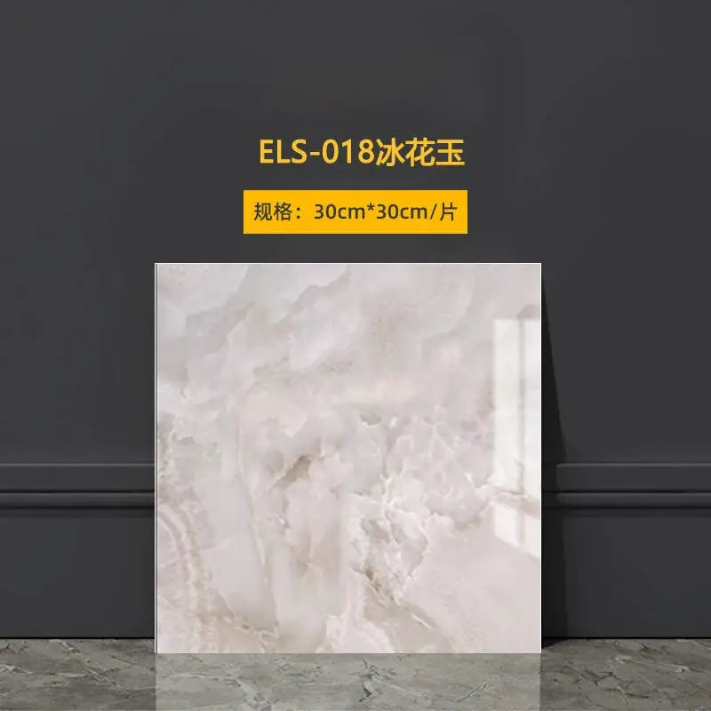 Simples Market imitation marble tile wall sticker, 30cm square, self-adhesive, waterproof bathroom/kitchen decor