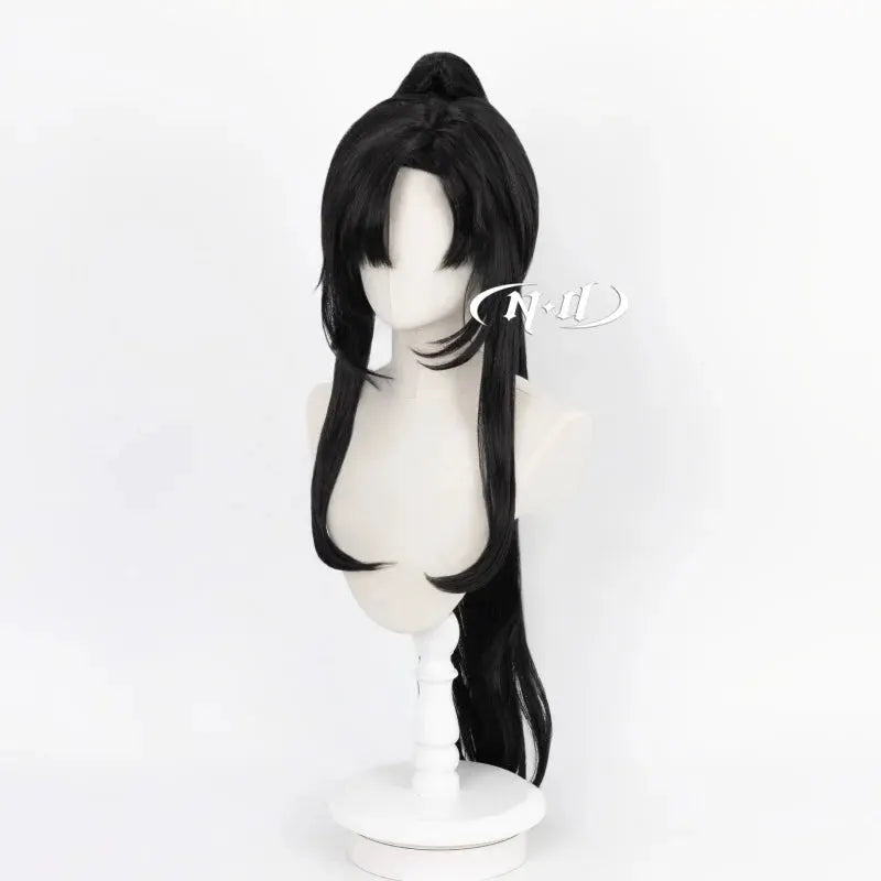 ND Wei Wuxian cosplay wig by Simples Market, black long hair with bangs