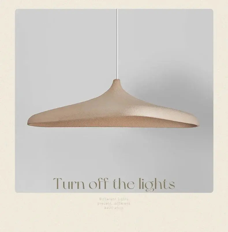 Pendant light Simples Market Japanese Wabi Sabi LED hanging lamp with beige wooden shade, E27