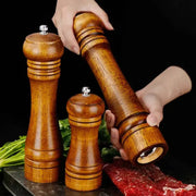 Classical Oak Wood Pepper Spice Mill Grinder Set With Adjustable Ceramic Grinding Core For Handheld Seasoning