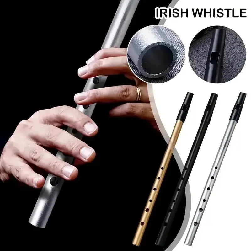 Miwayer Authentic Irish Tin Penny Whistle In C D Key With 6 Holes For Traditional Irish Music Instrument