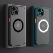 Luxury Armor Matte MagSafe Case for iPhone 11 Through 17 Pro Max Mini Plus Shockproof Protection