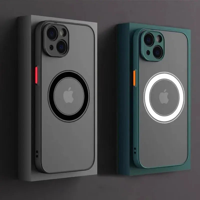 Luxury Armor Matte MagSafe Case for iPhone 11 Through 17 Pro Max Mini Plus Shockproof Protection