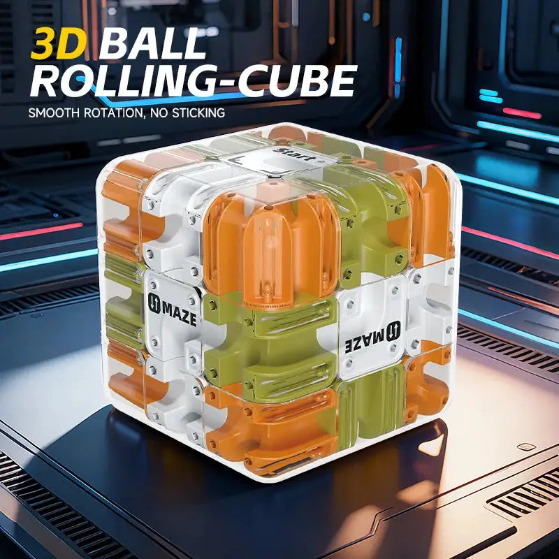 3D Maze Magic Cube Puzzle For Kids Fidget Toy Labyrinth Intelligence Cube For Logical Thinking And Stress Relief