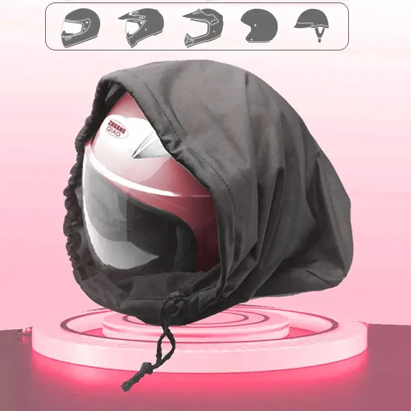 MotoGuard Plush Drawstring Helmet Bag For Full And Half Helmets Protects From Scratches And Dust