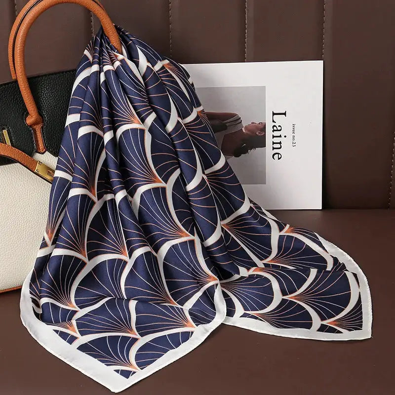 Luxe Silk Satin Square Scarf Silk Feel Finish Versatile Fashion Wrap For Shawl Hijab Neckerchief Hair Ribbon Headband