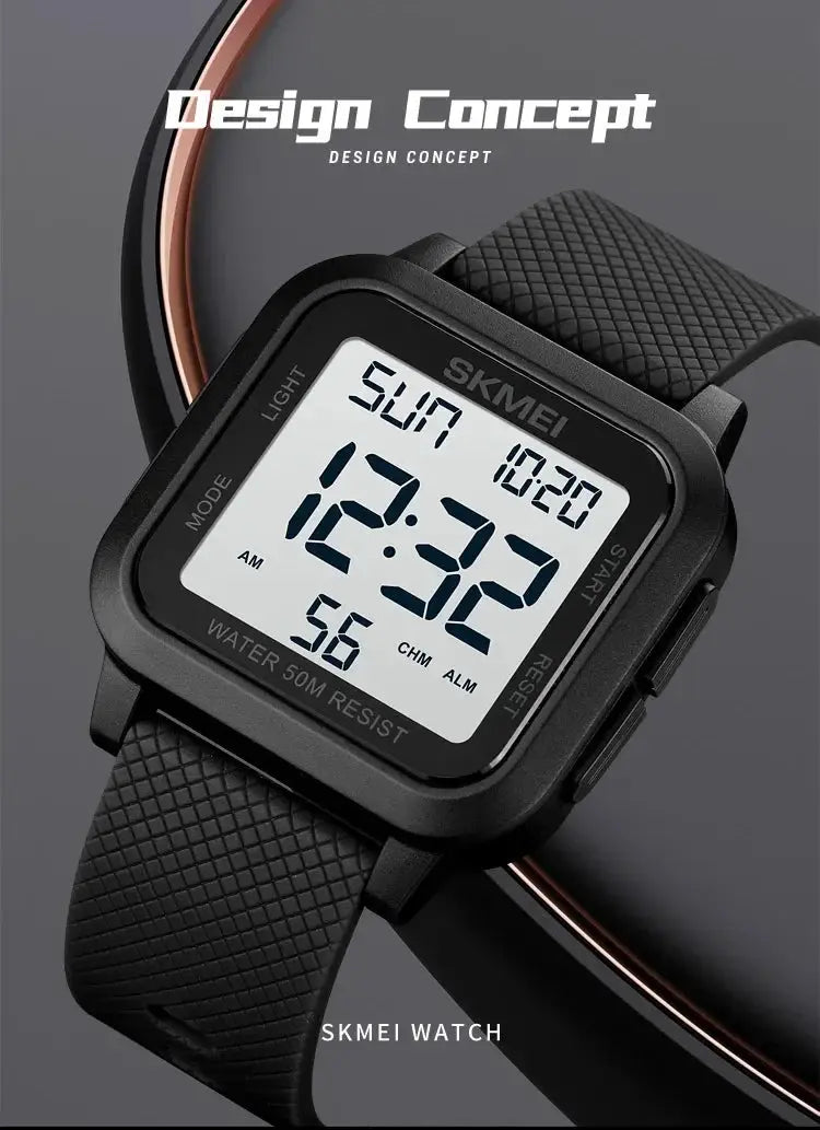 SKMEI 1894 Sport Electronic Watch for Men Shockproof Waterproof Countdown Mens Wristwatch Military Alarm Clock 1960 Reloj Hombre
