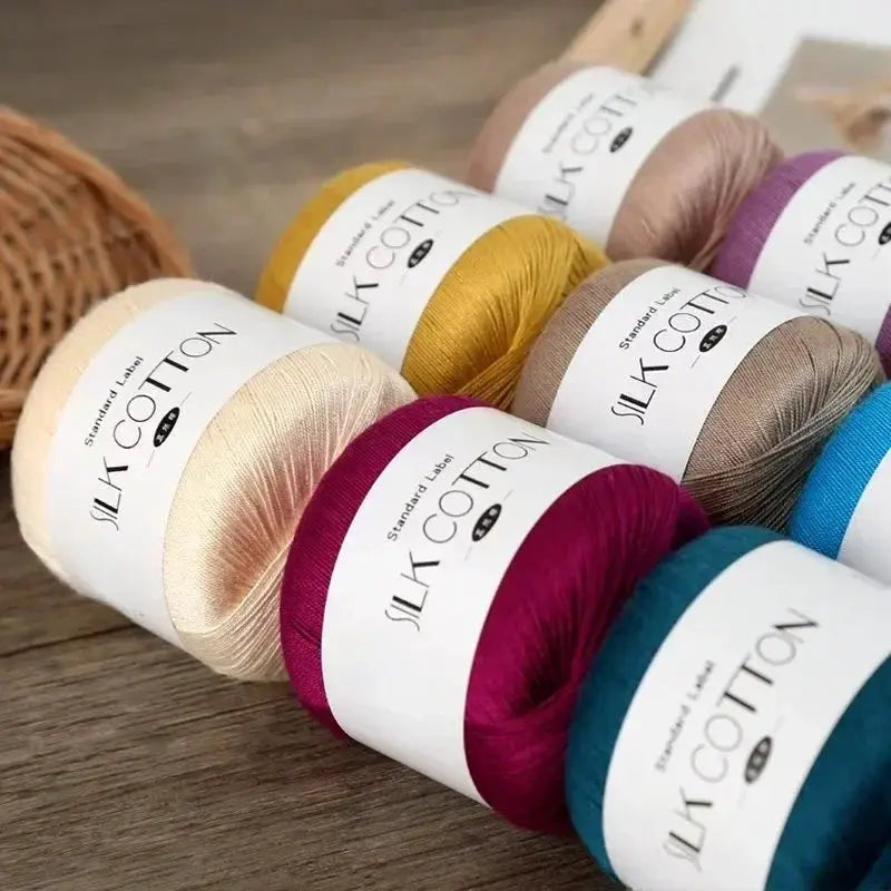50g Silk Lace Cotton Milk Crochet Yarn For Baby Hand Knitting Warm Soft Thread Cross Stitch Supplies