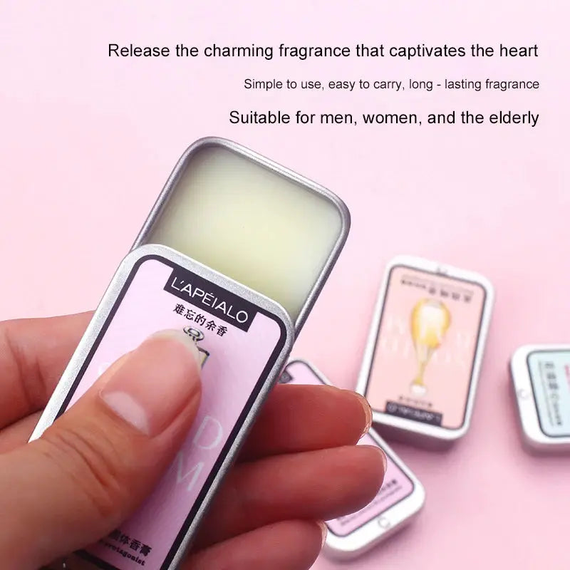 Woman Body Pheromone Perfume Solid Balm Long Lasting Light Fragrance Portable Travel Size