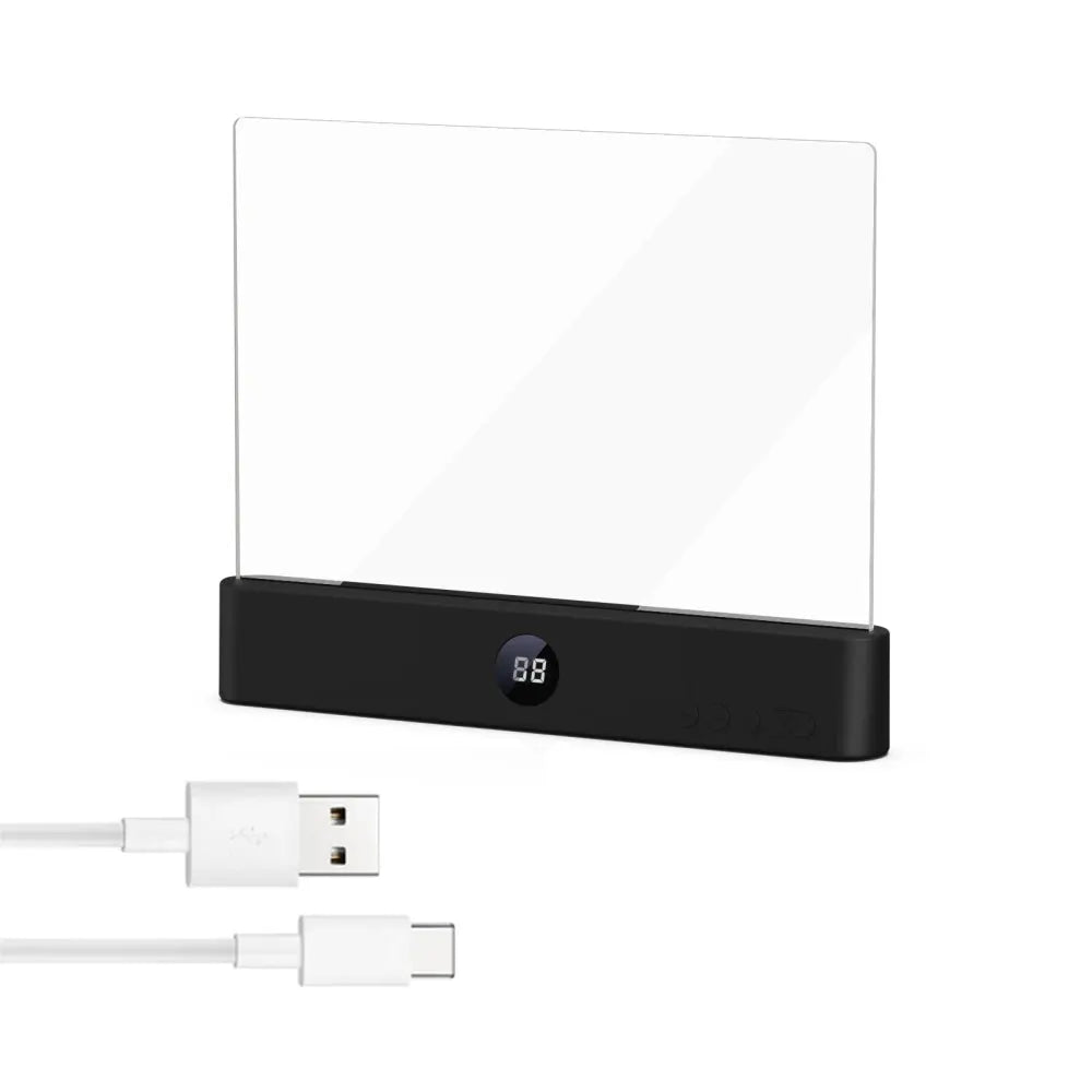 LumaBright LED Flat Panel Reading Light USB Rechargeable Eye Protection Night Lamp For Students And Book Lovers