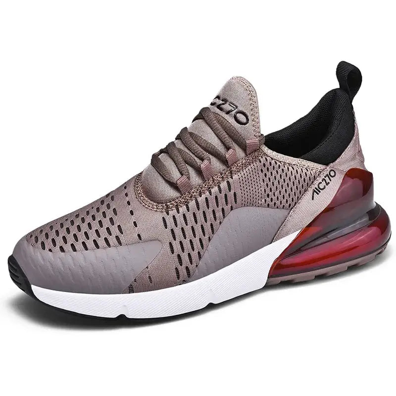 Simples Market men's sneakers with mauve breathable mesh upper and white platform sole