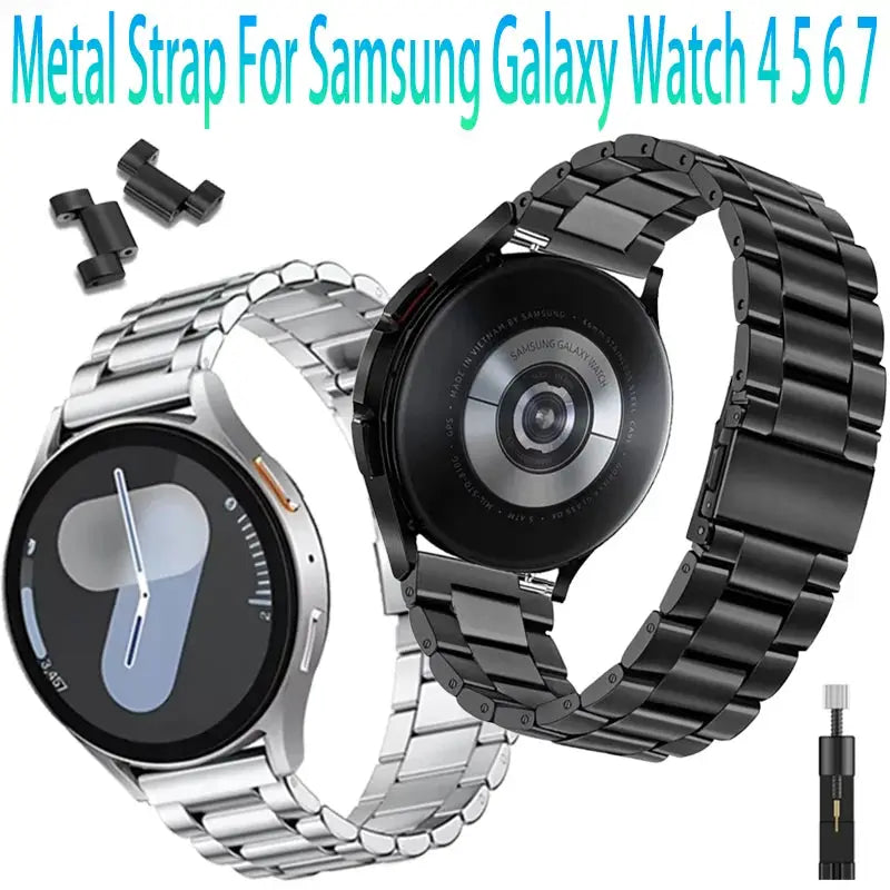 20mm Stainless Steel Metal Strap For Samsung Galaxy Watch 7 6 5 4 44mm 40mm Durable Bracelet Galaxy Watch 5 Pro 45mm/6 4 Classic