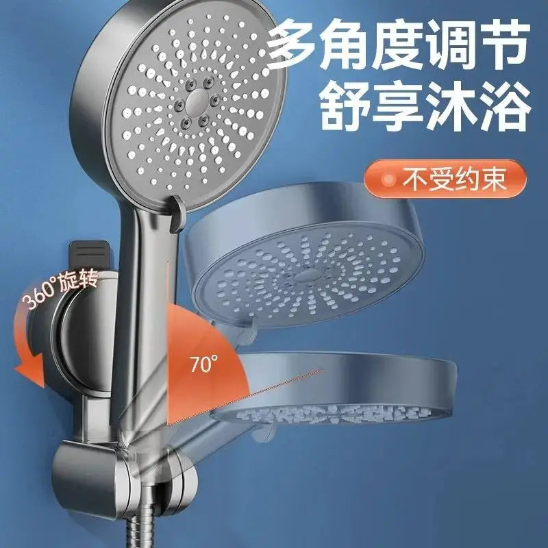 Shower head holder by Simples Market, 360° adjustable suction-cup wall-mounted, punch-free bathroom accessory