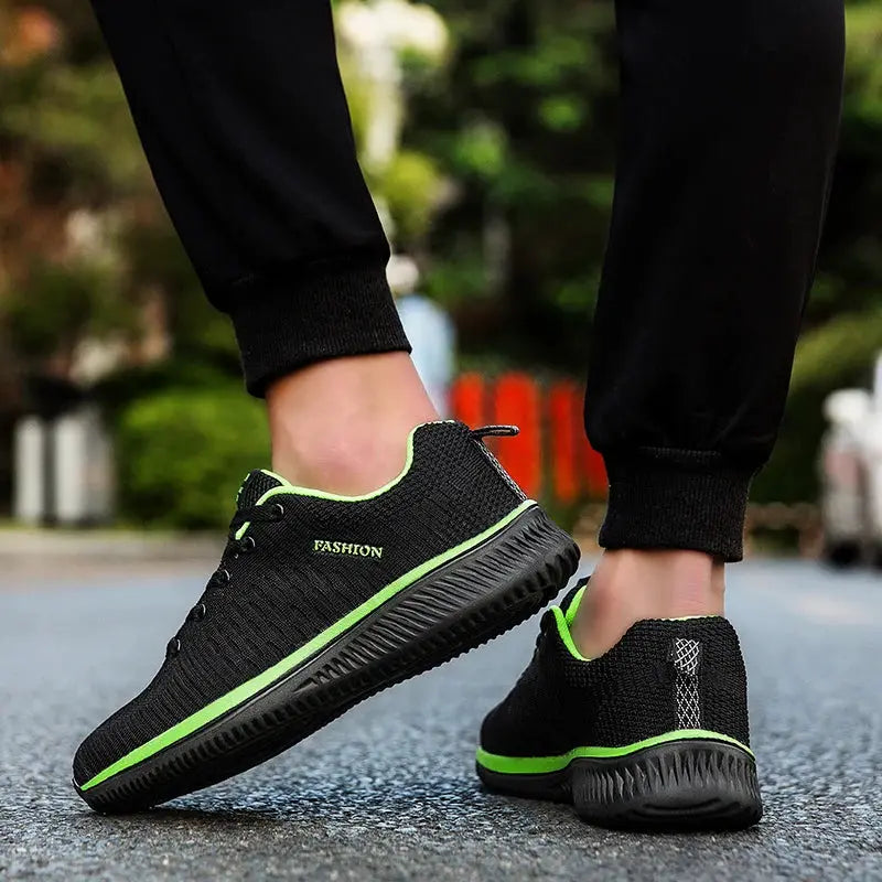 Men Running Sneakers Lightweight Walking Shoes Breathable Mesh Moccasin Style Casual Sneakers For Men
