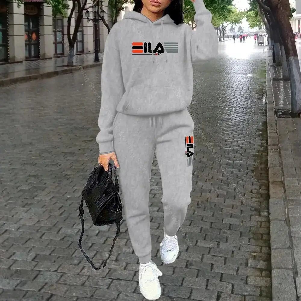 Womens Autumn Winter Hoodie Set Pants Loungewear Luxury Designer