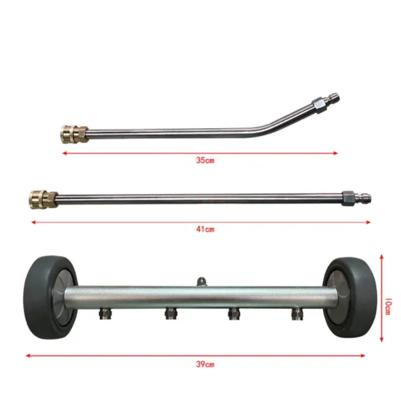 Simples Market 5000PSI car chassis high-pressure washer kit with 16-inch water broom and 2 extension rods (35cm, 41cm)