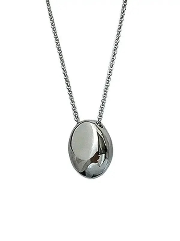 Water Drop Geometric Ins Style Minimalist Light Luxury Sweater Chain Necklace Stainless Steel Unisex Jewelry