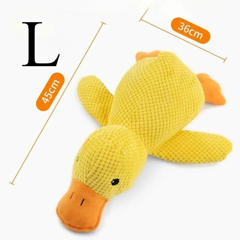 Plush Sleeping Duck Dog Toy For Small And Large Dogs Bite Resistant Teeth Grinding Relief With Duck Sound Toy