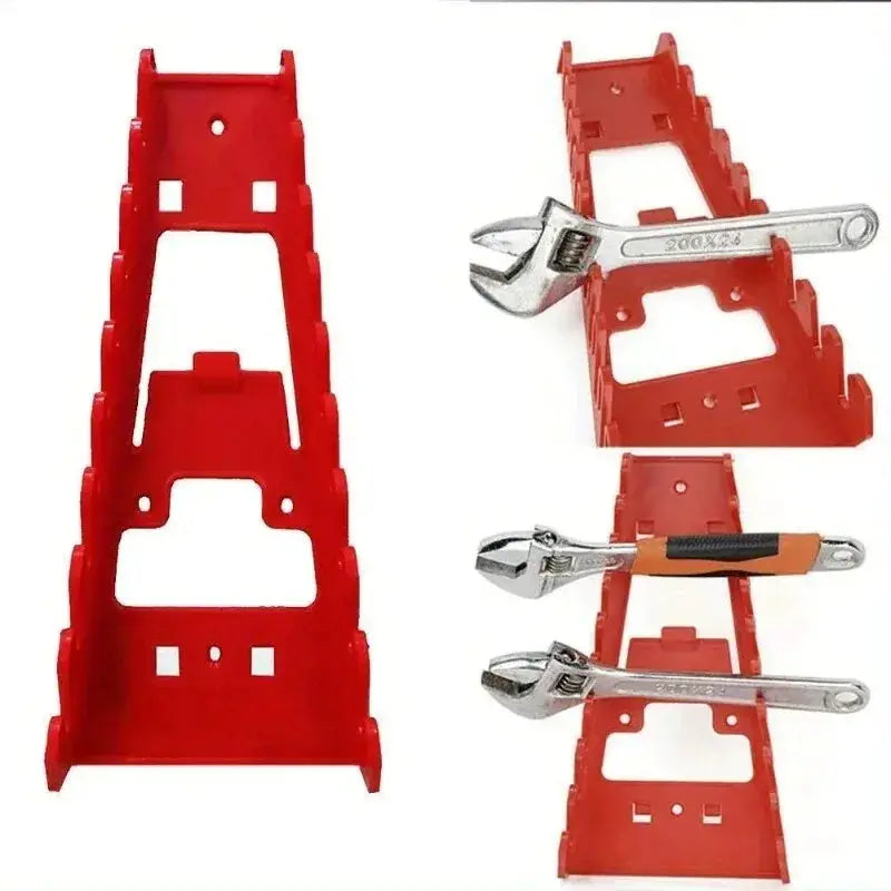 Plastic Wrench Rack Organizer Wall Mounted Socket Tray Tools Holder For Standard Wrenches Garage And Home