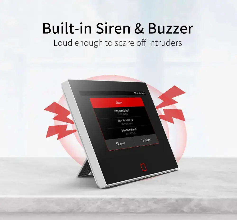 Staniot 7-inch wireless home alarm panel with built-in 115dB siren by Simples Market