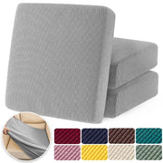 Jacquard polar fleece stretch sofa cover set by Simples Market in gray; removable couch protector for chaise lounge
