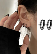 925 Sterling Silver Star Hoop Earrings For Women And Girls Trendy Original Hip Hop Style Jewelry Gift