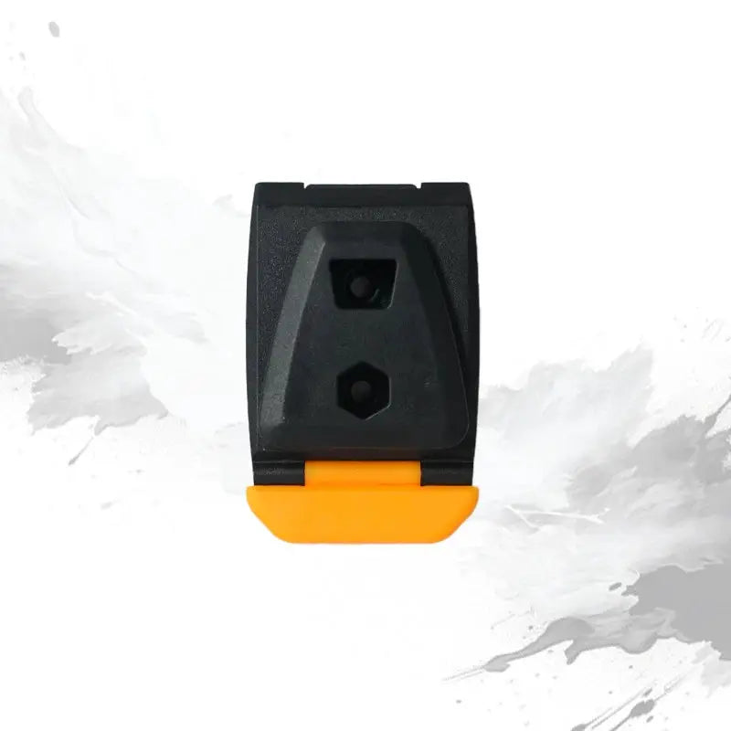 TOOLSTACK work belt quick-release buckle, black with orange release.