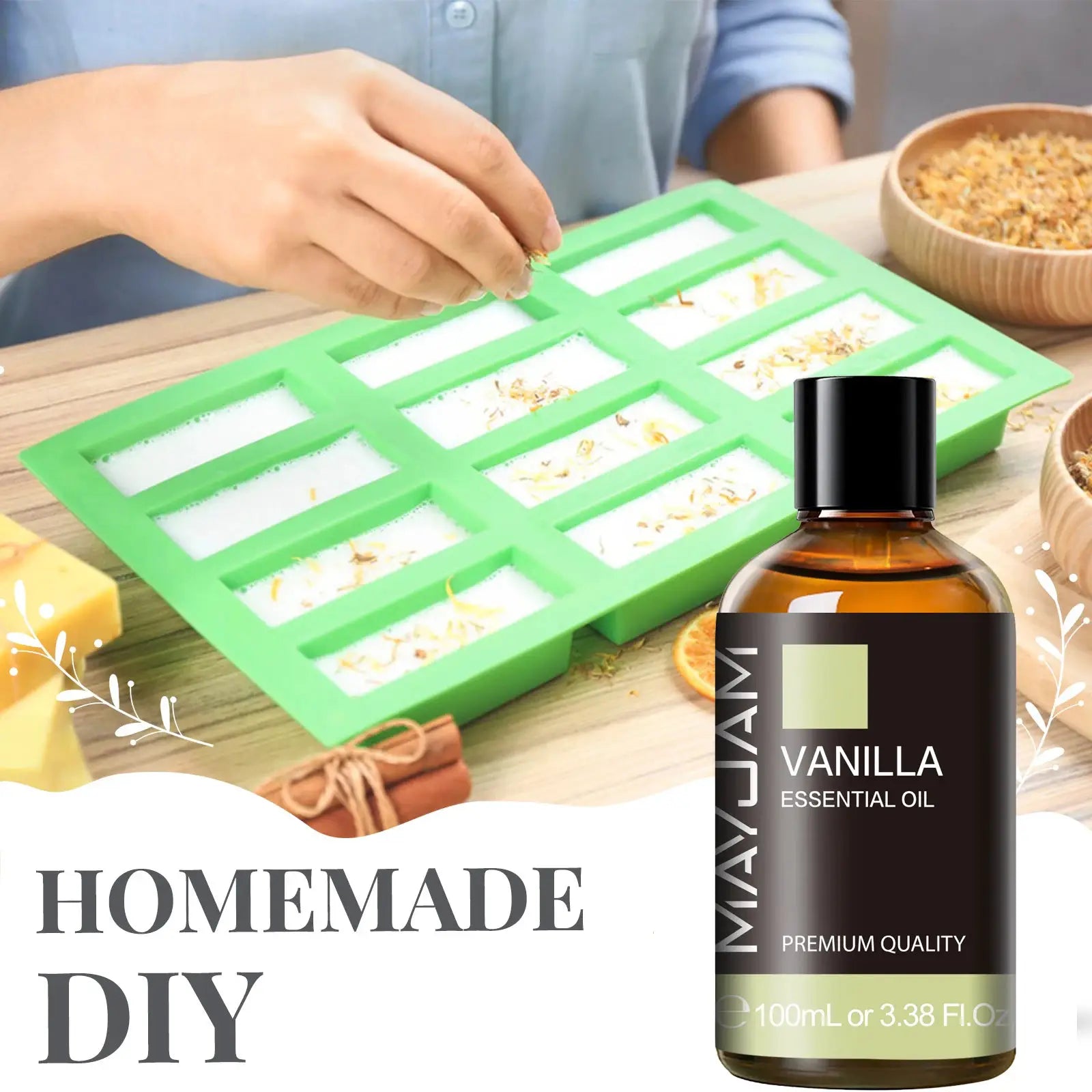 Mayjam 100ml Pure Essential Oil With Glass Dropper Lavender Eucalyptus Rosemary Vanilla Aromatherapy Oil